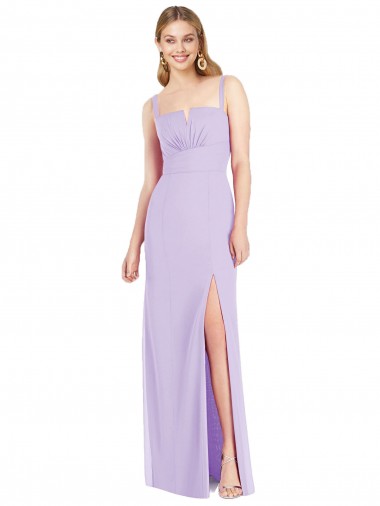 Sleeveless Spaghetti Straps Soft Chiffon Mermaid Bridesmaid Dress Brighton