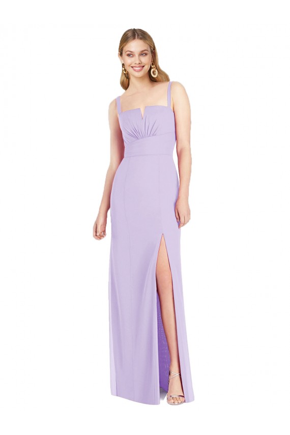 Sleeveless Spaghetti Straps Soft Chiffon Mermaid Bridesmaid Dress Brighton