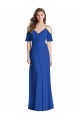 Cold Shoulder Spaghetti Straps V-Back Soft Chiffon Trumpet Semi Formal Evening Dress / Bridesmaid Dress Brighton
