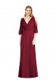 Bell Sleeves V-Neck V-Back Soft Chiffon Trumpet Formal Dress / Bridesmaid Dress Brighton