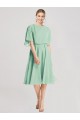 Flutter Sleeves Open Back Soft Chiffon A-Line Bridesmaid Dress Brighton