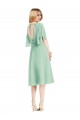 Flutter Sleeves Open Back Soft Chiffon A-Line Bridesmaid Dress Brighton