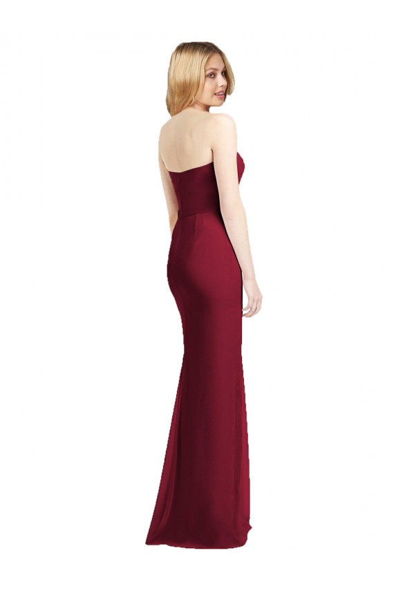 Sleeveless Hunter Sweetheart Soft Chiffon Trumpet Bridesmaid Dress Brighton