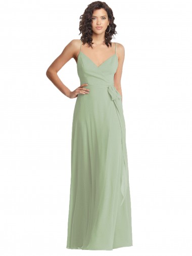 Sleeveless Spaghetti Straps Soft Chiffon Trumpet Formal Evening Gown / Bridesmaid Dress Brighton