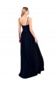 Sleeveless Dark Navy Spaghetti Straps Soft Chiffon A-Line Formal Evening Gown / Bridesmaid Dress Brighton