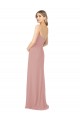 Sleeveless Dusty Pink Strapless Soft Chiffon Sheath Bridesmaid Dress Brighton