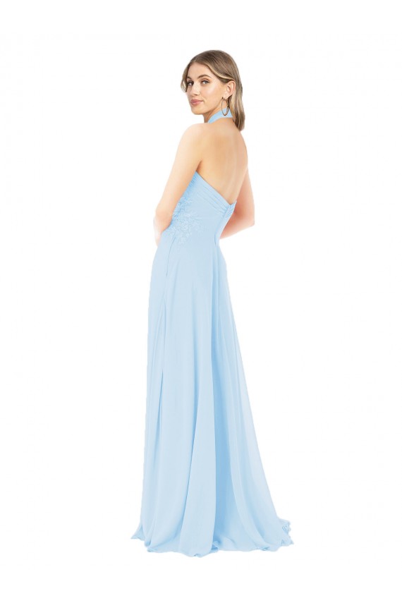 Sleeveless Halter Neck Chiffon A-Line Bridesmaid Dress / Evening Gowns Brighton