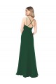 Sleeveless Dark Green V-Neck Soft Chiffon A-Line Bridesmaid Dress Brighton