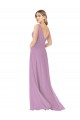 Sleeveless V-Neck Soft Chiffon A-Line Bridal Party Dress Brighton