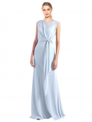 Sleeveless V-Neck Keyhole Back Chiffon A-Line Bridesmaid Dress / Evening Gowns Brighton