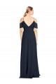 Sleeveless Off the Shoulder V-Back Lxue Chiffon A-Line Bridesmaid Dress Brighton
