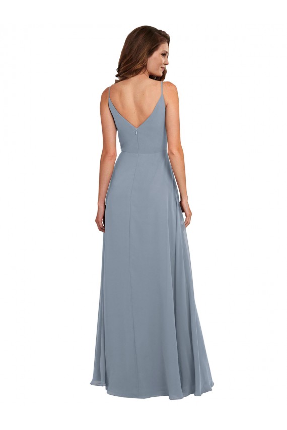 Sleeveless Cowl Neck V-Back Soft Chiffon A-Line Formal Dress / Bridesmaid Dress Brighton
