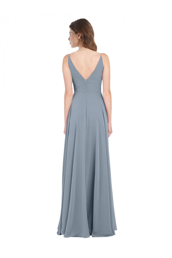 Sleeveless V-Neck V-Back Chiffon A-Line Bridesmaid Dress / Evening Gowns Brighton