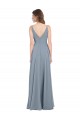 Sleeveless V-Neck V-Back Chiffon A-Line Bridesmaid Dress / Evening Gowns Brighton