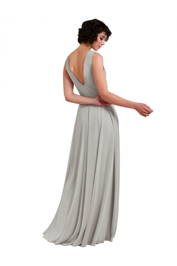 Sleeveless V-Neck Soft Chiffon A-Line Bridesmaid Dresses Brighton