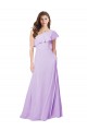 Sleeveless Lilac One Shoulder Soft Chiffon A-Line Bridesmaid Dress Brighton