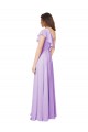 Sleeveless Lilac One Shoulder Soft Chiffon A-Line Bridesmaid Dress Brighton