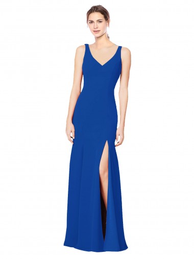 Sleeveless Sweetheart Low Back Chiffon Sheath Bridesmaid Dress / Evening Dress Brighton
