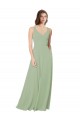 Sleeveless Sweetheart Open Back Soft Chiffon A-Line Formal Dress / Bridesmaid Dress Brighton