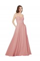 Sleeveless Strapless Criss Cross Open Back Soft Chiffon A-Line Bridesmaid Dress Brighton