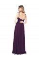 Sleeveless Spaghetti Straps Keyhole Back Soft Chiffon A-Line Bridesmaid Dress Brighton