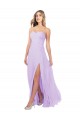 Sleeveless Lilac Sweetheart Chiffon A-Line Bridesmaid Dress Brighton