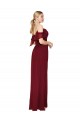 Cold Shoulder Off the Shoulder V-Back Soft Chiffon Trumpet Formal Evening Gown / Prom Dress / Bridesmaid Dress Brighton