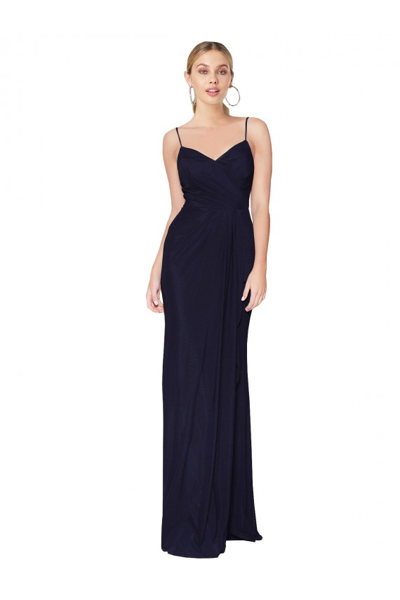 Sleeveless Spaghetti Straps V-Back Soft Chiffon Mermaid Bridesmaid Dress / Formal Dress Brighton