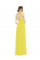 Sleeveless Yellow Spaghetti Straps Soft Chiffon A-Line Semi Formal Evening Dress / Bridesmaid Dress Brighton