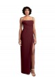 Sleeveless Burgundy Gold Spaghetti Straps Open Back Soft Chiffon A-Line Evening Dress / Bridesmaid Dress Brighton