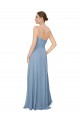 Sleeveless Dusty Blue Sweetheart Low Back Chiffon A-Line Bridesmaid Dress / Evening Dress Brighton