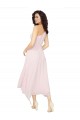Sleeveless Black One Shoulder Soft Chiffon A-Line High Low Bridesmaid Dress Brighton