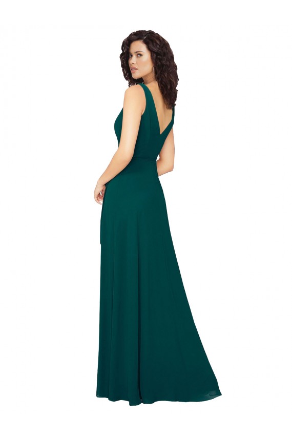 Sleeveless V-Neck V-Back Chiffon A-Line Evening Gowns / Bridesmaid Dresses Brighton