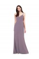 Sleeveless Sweetheart Criss Cross Open Back Soft Chiffon Column Formal Evening Gown / Bridesmaid Dress Brighton