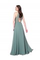 Sleeveless Dark Lavender Halter Neck Keyhole Back Chiffon A-Line Bridesmaid Dress / Evening Dress Brighton