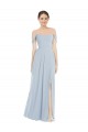 Flounce Sleeves Off the Shoulder Soft Chiffon A-Line Semi Formal Evening Dress / Bridesmaid Dress Brighton