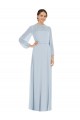 Puff Sleeves Strapless Keyhole Back Soft Chiffon A-Line Formal Evening Gown / Bridesmaid Dress Brighton