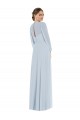 Puff Sleeves Strapless Keyhole Back Soft Chiffon A-Line Formal Evening Gown / Bridesmaid Dress Brighton