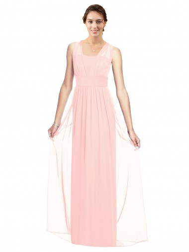 Sleeveless V-Neck Luxe Chiffon A-Line Bridesmaid Dress Brighton
