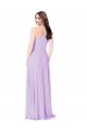 Sleeveless Saffron V-Neck Soft Chiffon A-Line Formal Dress / Bridesmaid Dress Brighton