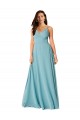 Sleeveless Turquoise V-Neck Soft Chiffon A-Line Bridesmaid Dress Brighton
