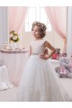 Sleeveless Bateau Neck V-Back Tulle & Lace Ball Gown Flower Girl Dresses Brighton