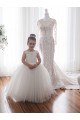Sleeveless Bateau Neckline Tulle & Lace Ball Gown Flower Girl Dress Brighton