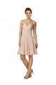 Sleeveless Pink Sweetheart Soft Chiffon & Lace A-Line Bridesmaid Dress Brighton