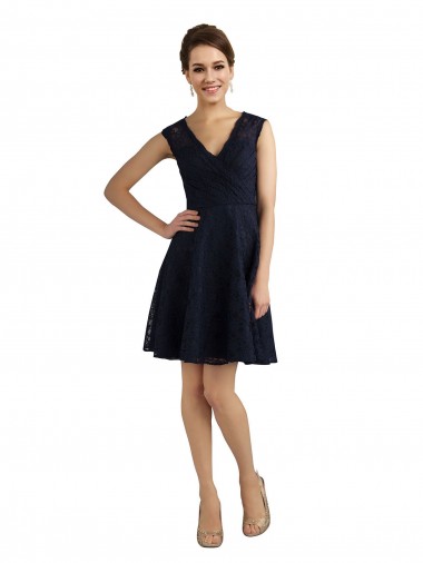 Sleeveless V-Neck Lace A-Line Bridesmaid Dress / Evening Dress Brighton