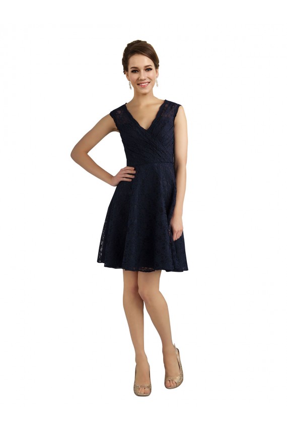 Sleeveless V-Neck Lace A-Line Bridesmaid Dress / Evening Dress Brighton