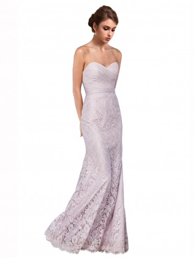 Sleeveless Sweetheart Lace Mermaid Bridesmaid Dress / Evening Dress Brighton