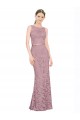 Sleeveless Illusion Neck Lace Mermaid Prom Dress / Bridesmaid Dress Brighton
