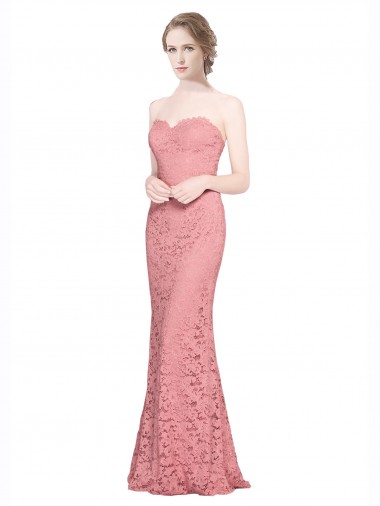 Sleeveless Sweetheart Lace Mermaid Formal Dress / Bridesmaid Dress Brighton