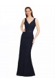 Sleeveless V-Neck Open Back Lace Sheath Bridesmaid Dress Brighton